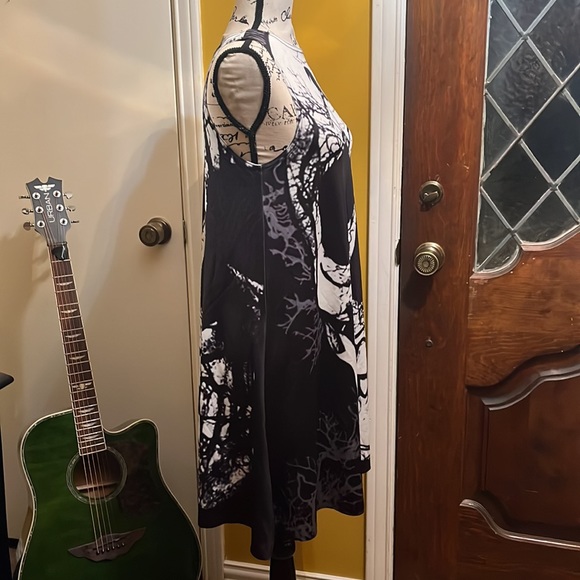 Skull Print-Bathing Suit Material Sleeveless Tank Tunic/Cover-up/Dress-NWT OS - Picture 11 of 12